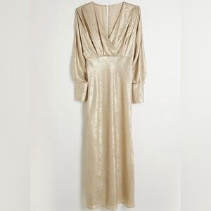 BNWT Stunning Gold Metallic Women's Dress